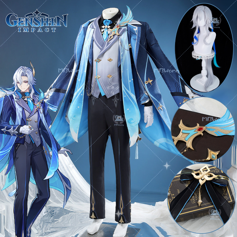 Men Accessories For Gift - Game Genshin Impact Neuvillette Cosplay Costume