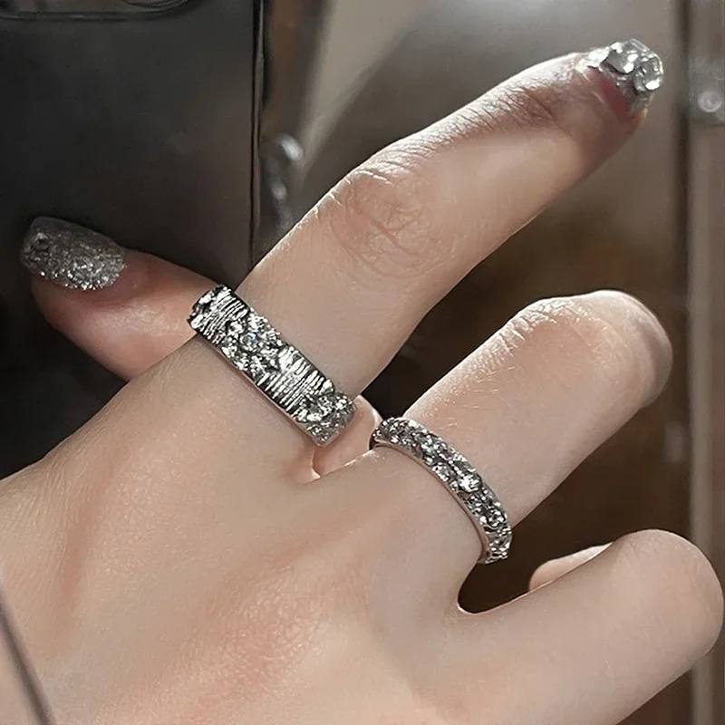 Men Accessories Drawing - Shiny Metal Open Ring for Men