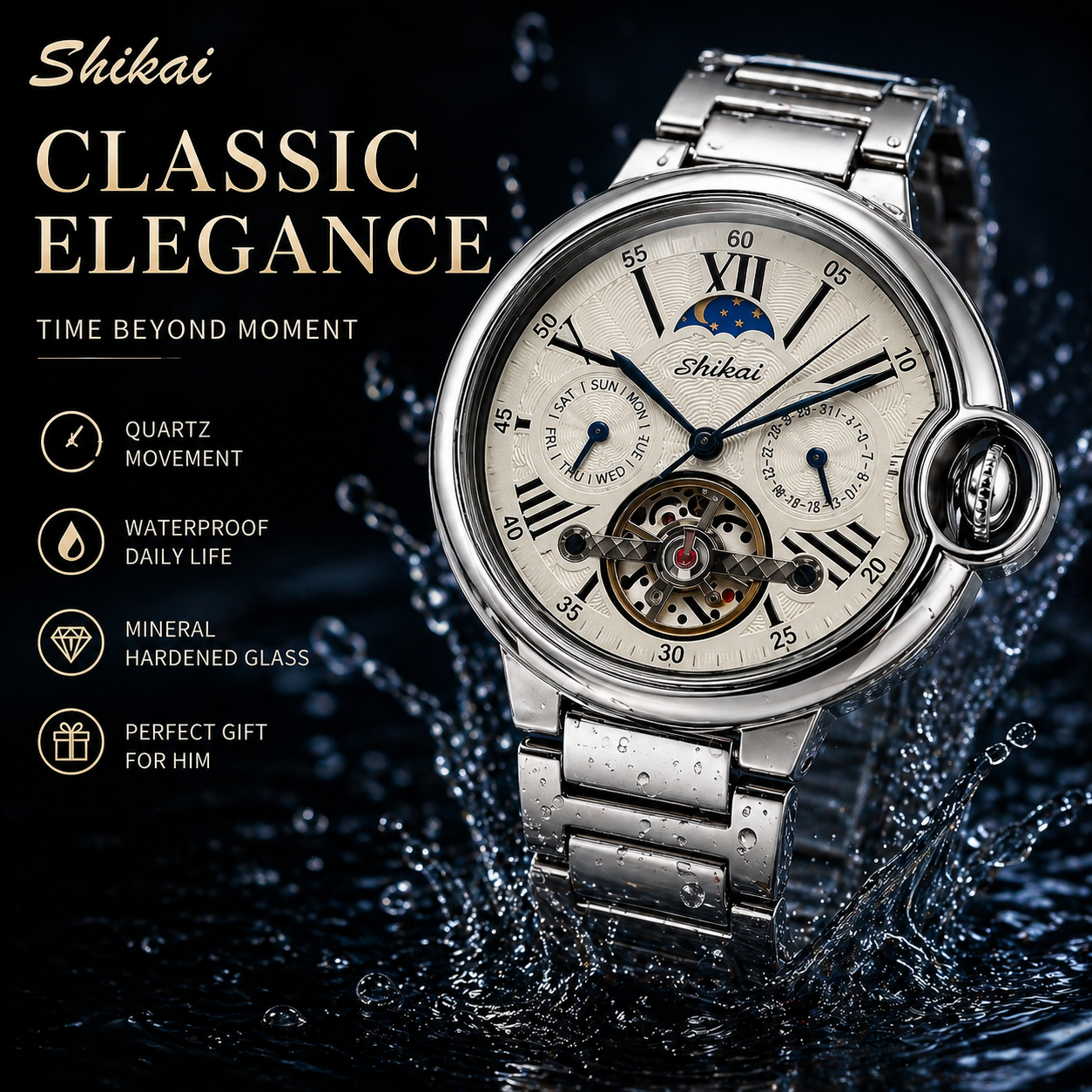 Men'S Accessories Watches - Mens Quartz Watch Stainless Steel Business