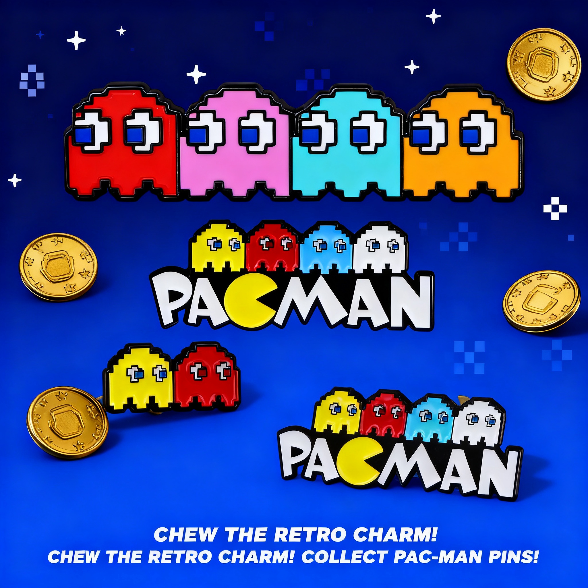 Men Accessories Brooch - Pac-Man Game Brooch Pin Badge Cross
