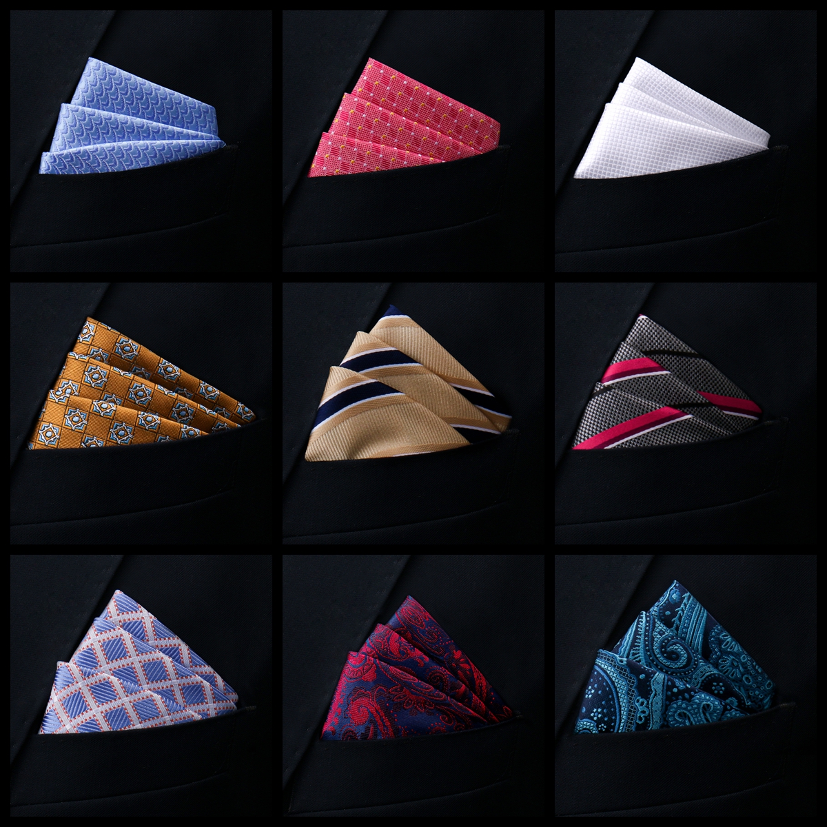 Men Accessories Sale - New Style Handkerchief Hot sale Black