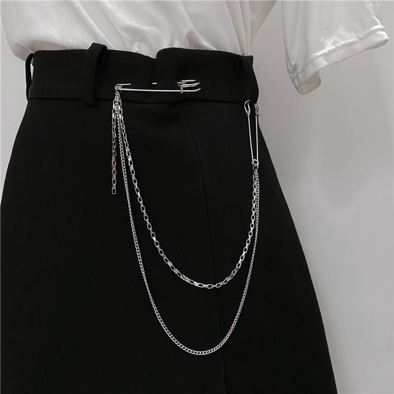 New Punk Double Layered Pants  - Men Accessories Brooch ulasan dan harga