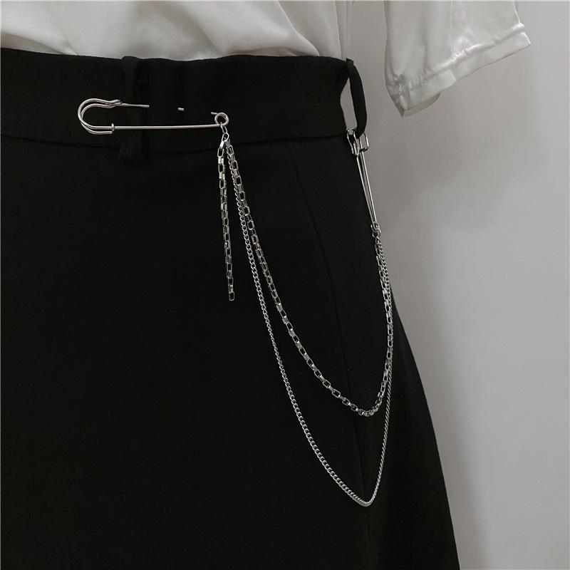 New Punk Double Layered Pants  - Men Accessories Brooch ulasan dan harga