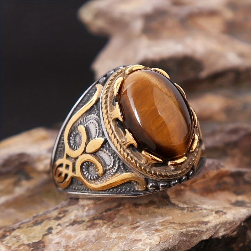 1 Pcs Hand Carved Synthetic Ge - Men'S Accessories Hand Bands ulasan dan harga