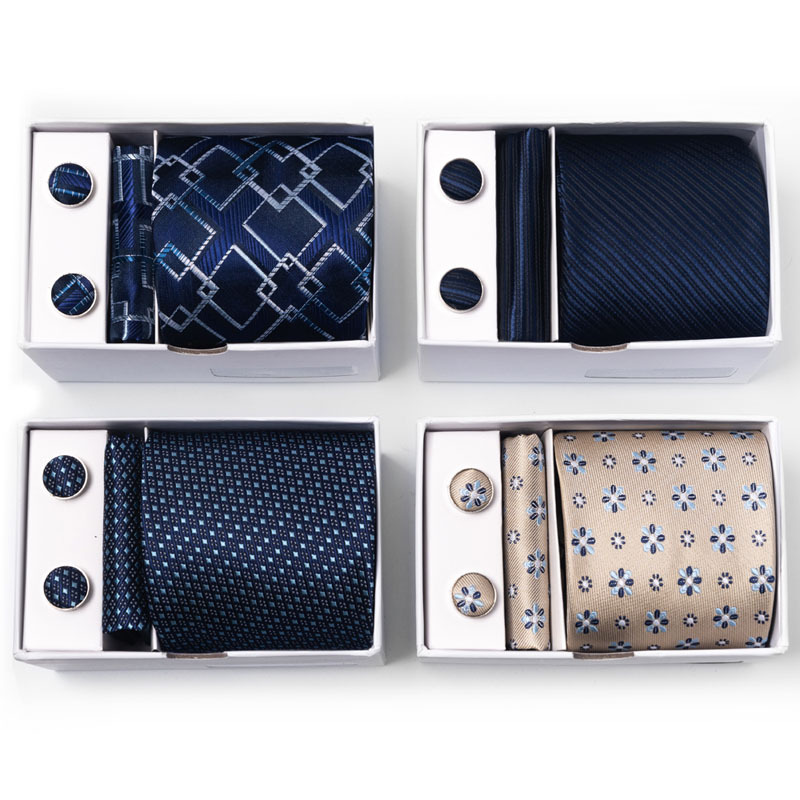 New Men's Flower Polka Dot Mul - Neck Tie Set Box ulasan dan harga