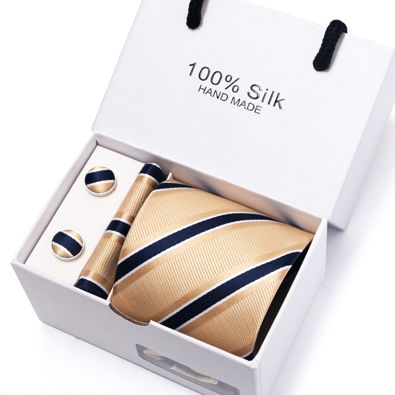 New Men's Flower Polka Dot Mul - Neck Tie Set Box ulasan dan harga