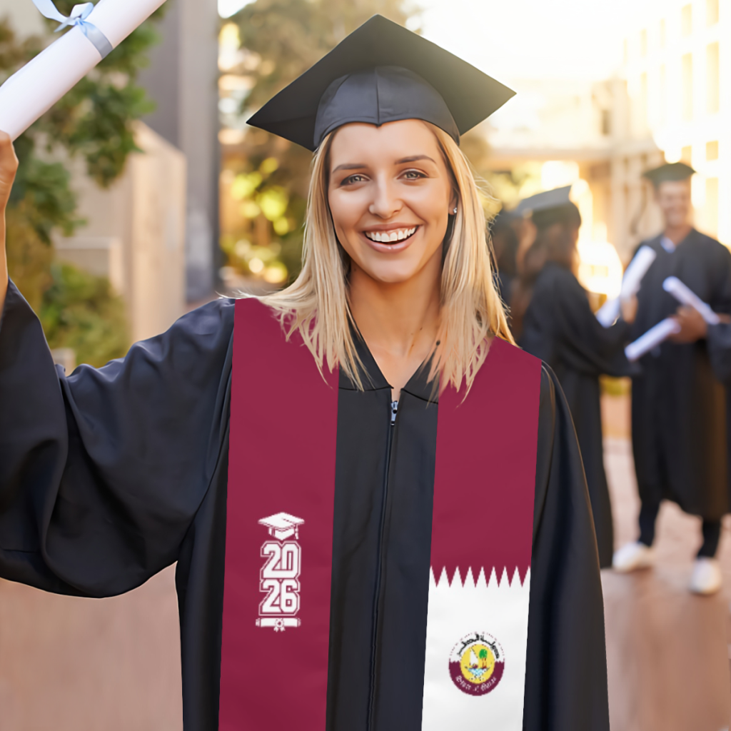 Class of 2026 Qatar Flag Scarf - Men Accessories Qatar ulasan dan harga