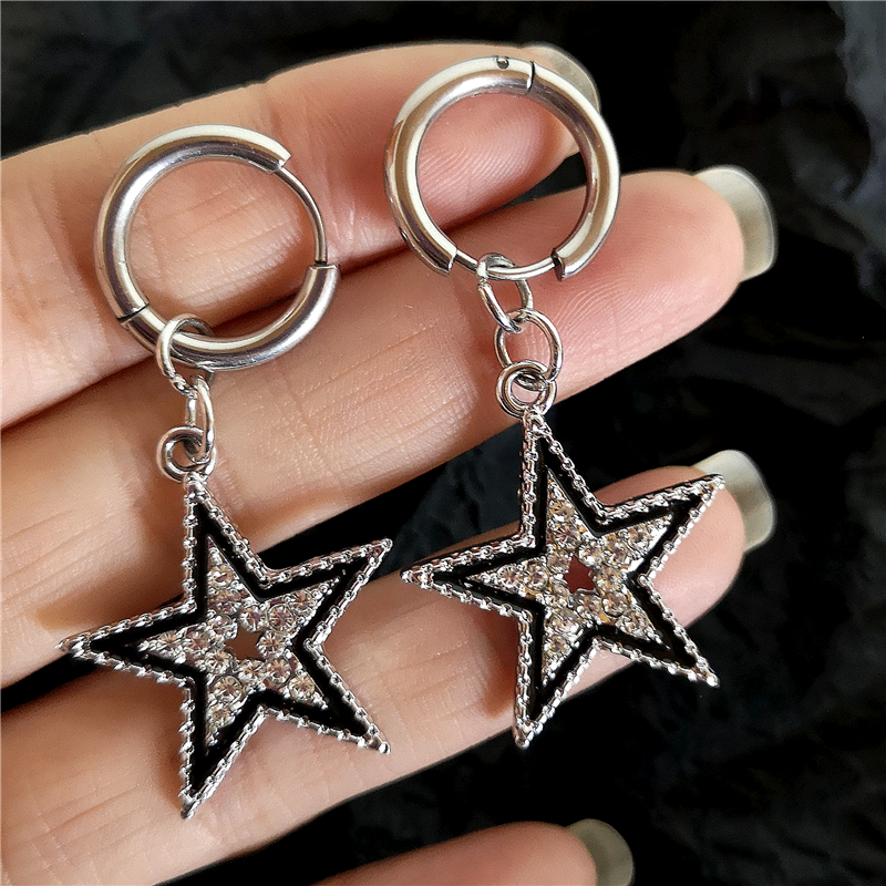 Shiny Zircon Star Pentagram Pe - Men Accessories Aesthetic ulasan dan harga