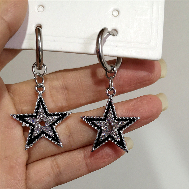 Shiny Zircon Star Pentagram Pe - Men Accessories Aesthetic ulasan dan harga