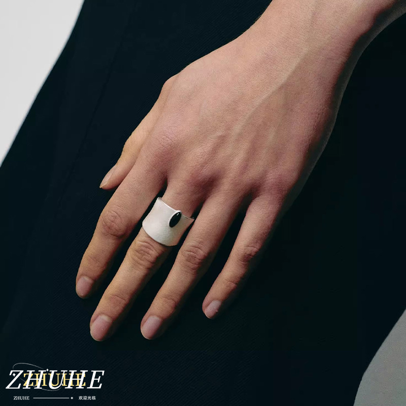 Artistic Wide Copper Cuff Ring - Men'S Accessories Hand Bands ulasan dan harga