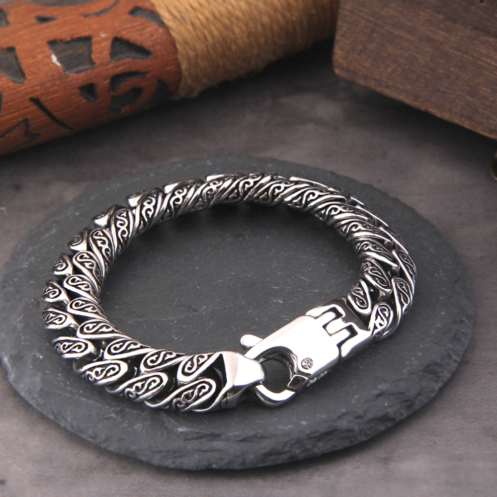 Man Bracelet Homme 12MM Wide S - Men'S Accessories Hand Bands ulasan dan harga
