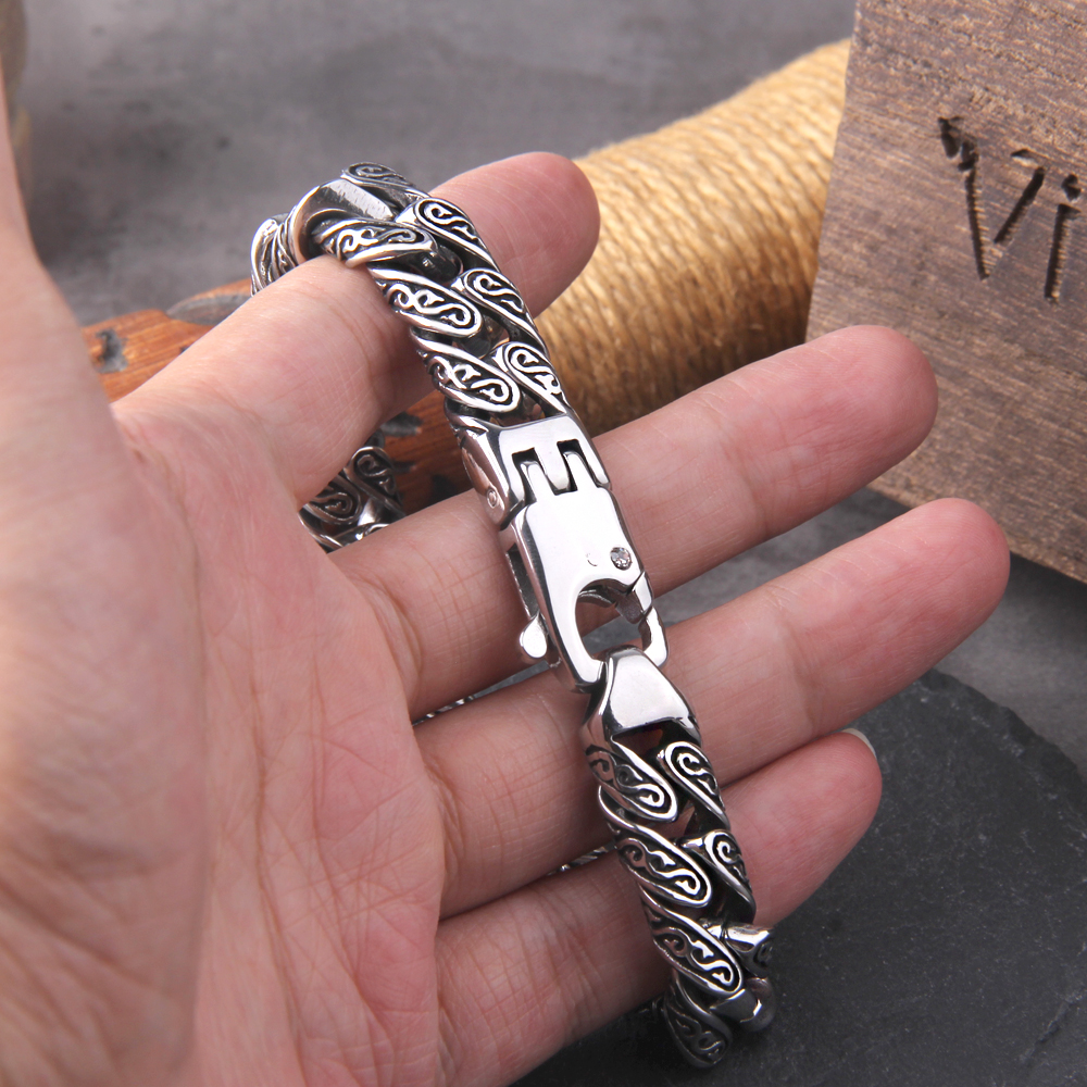 Man Bracelet Homme 12MM Wide S - Men'S Accessories Hand Bands ulasan dan harga