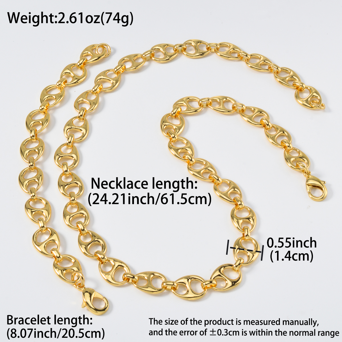 Pig Nose 18k Gold Plated Neckl - Men Accessories In Dubai ulasan dan harga
