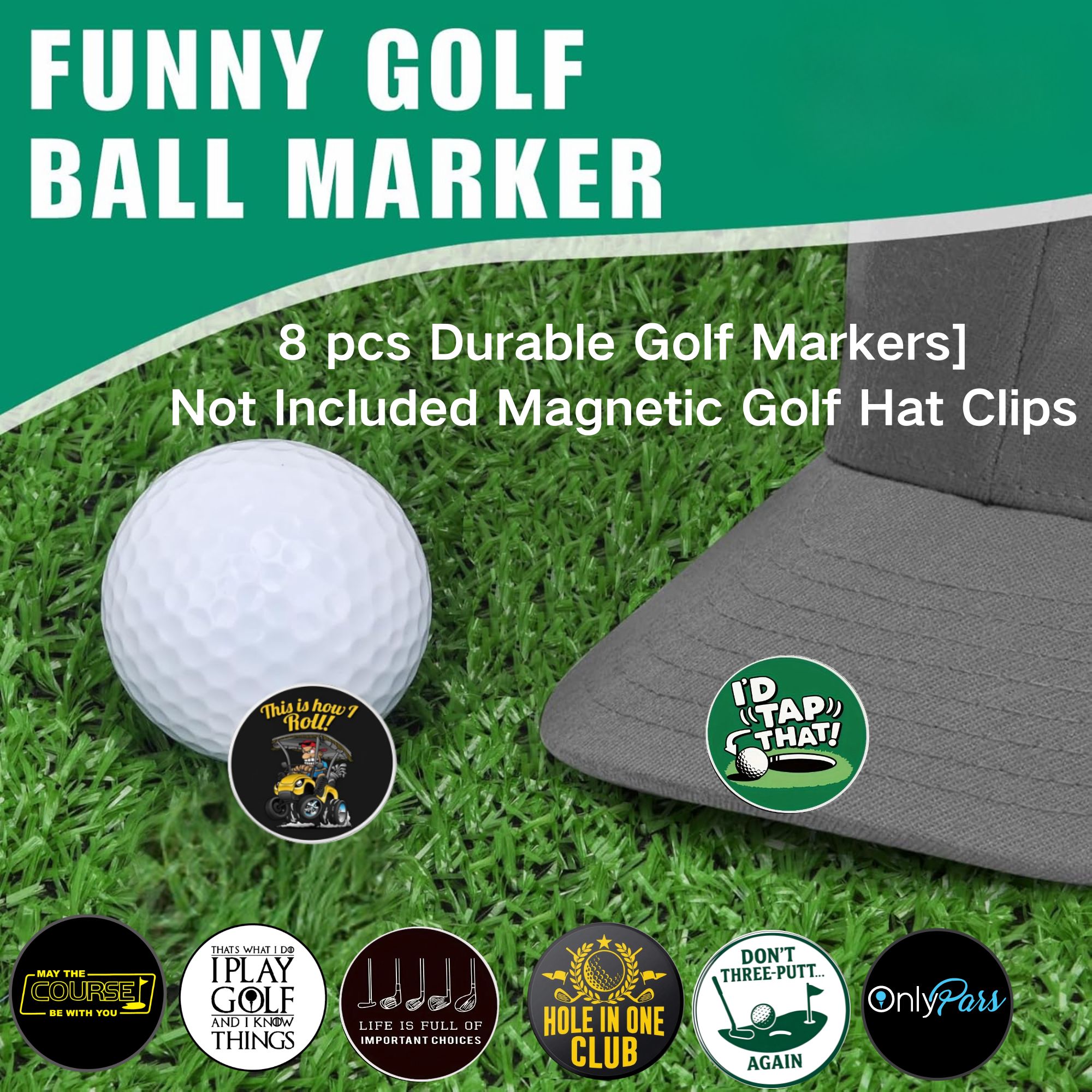 8 counts Golf Ball Marker Sets - Men'S Accessories Golf ulasan dan harga