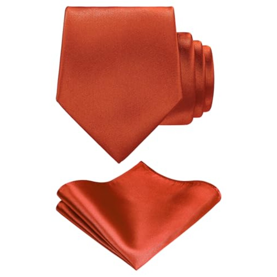 Solid Satin Woven dyed Color F - Neck Tie Set Box ulasan dan harga