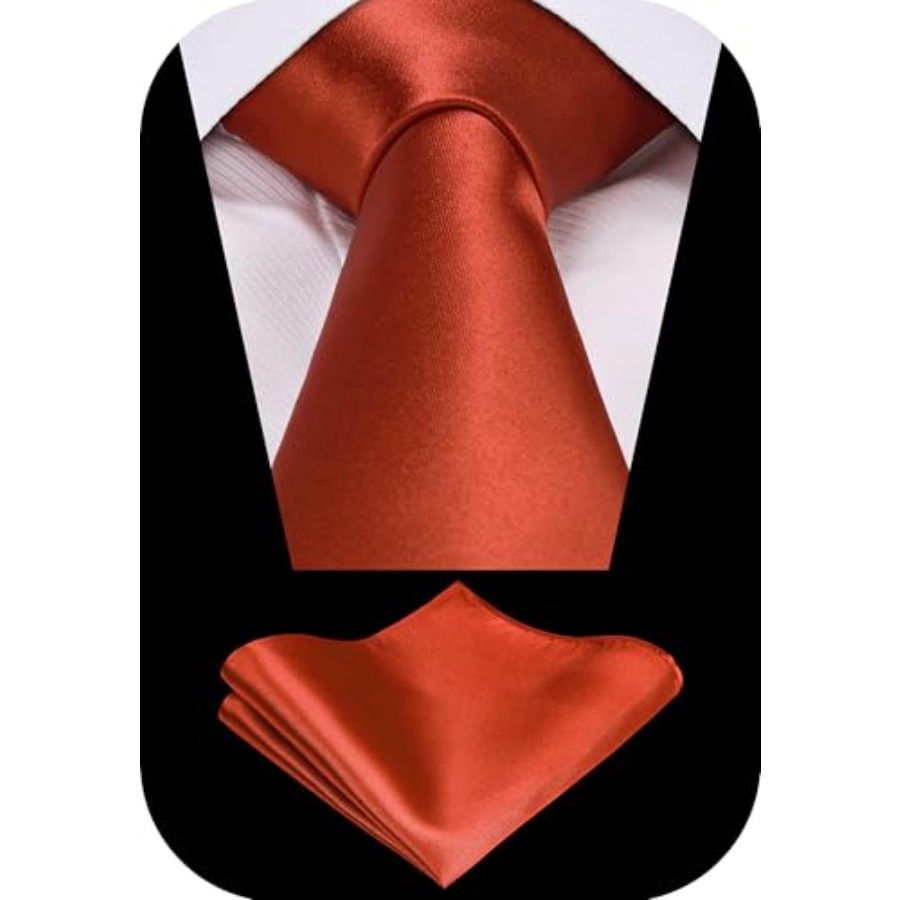 Solid Satin Woven dyed Color F - Neck Tie Set Box ulasan dan harga