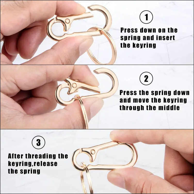 Metal Carabiner Clip Keychain  - Men'S Accessories Holder ulasan dan harga