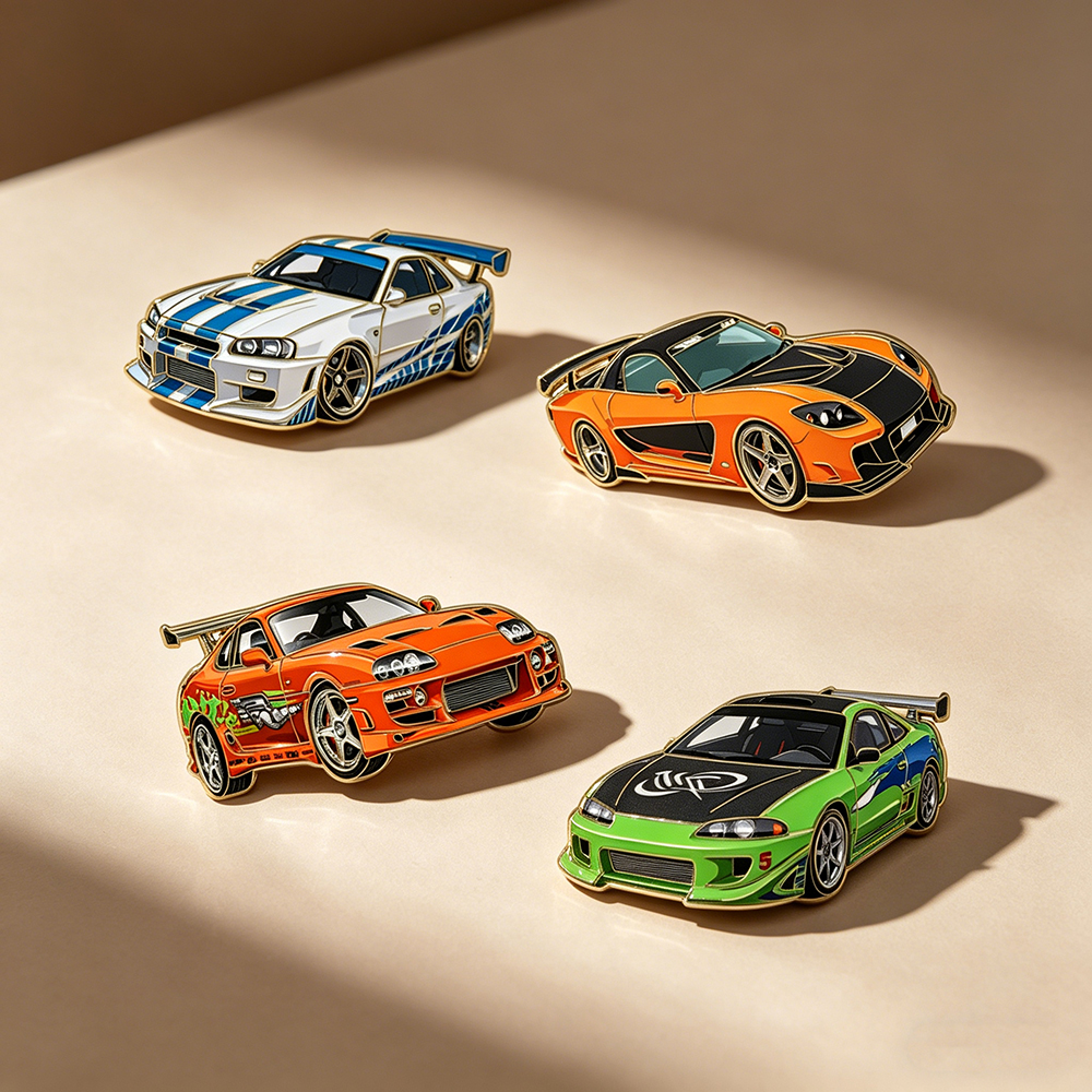 4pcs The Fast and the Furious  - Men Accessories Brooch ulasan dan harga