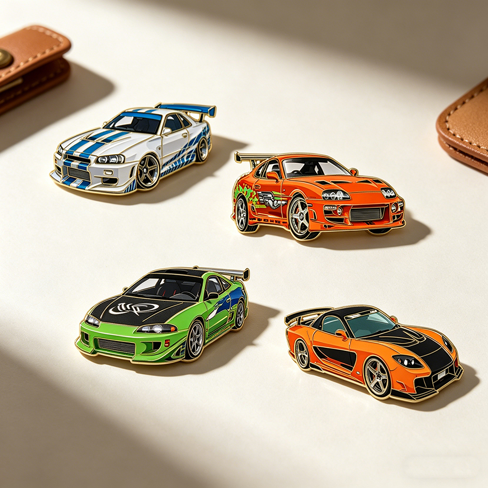 4pcs The Fast and the Furious  - Men Accessories Brooch ulasan dan harga