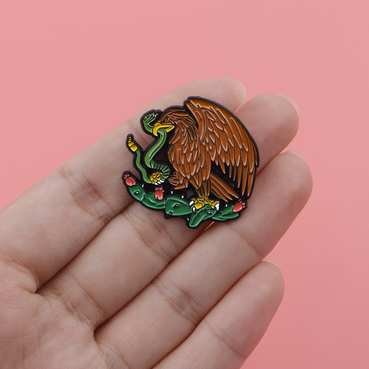 Mexican Eagle Enamel Pin Mexic - Men Accessories Brooch ulasan dan harga
