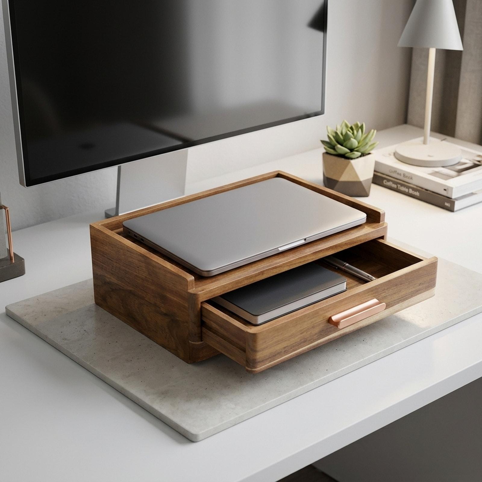 Wooden Tea Bag Organizer Stora - Men Accessories Drawer ulasan dan harga