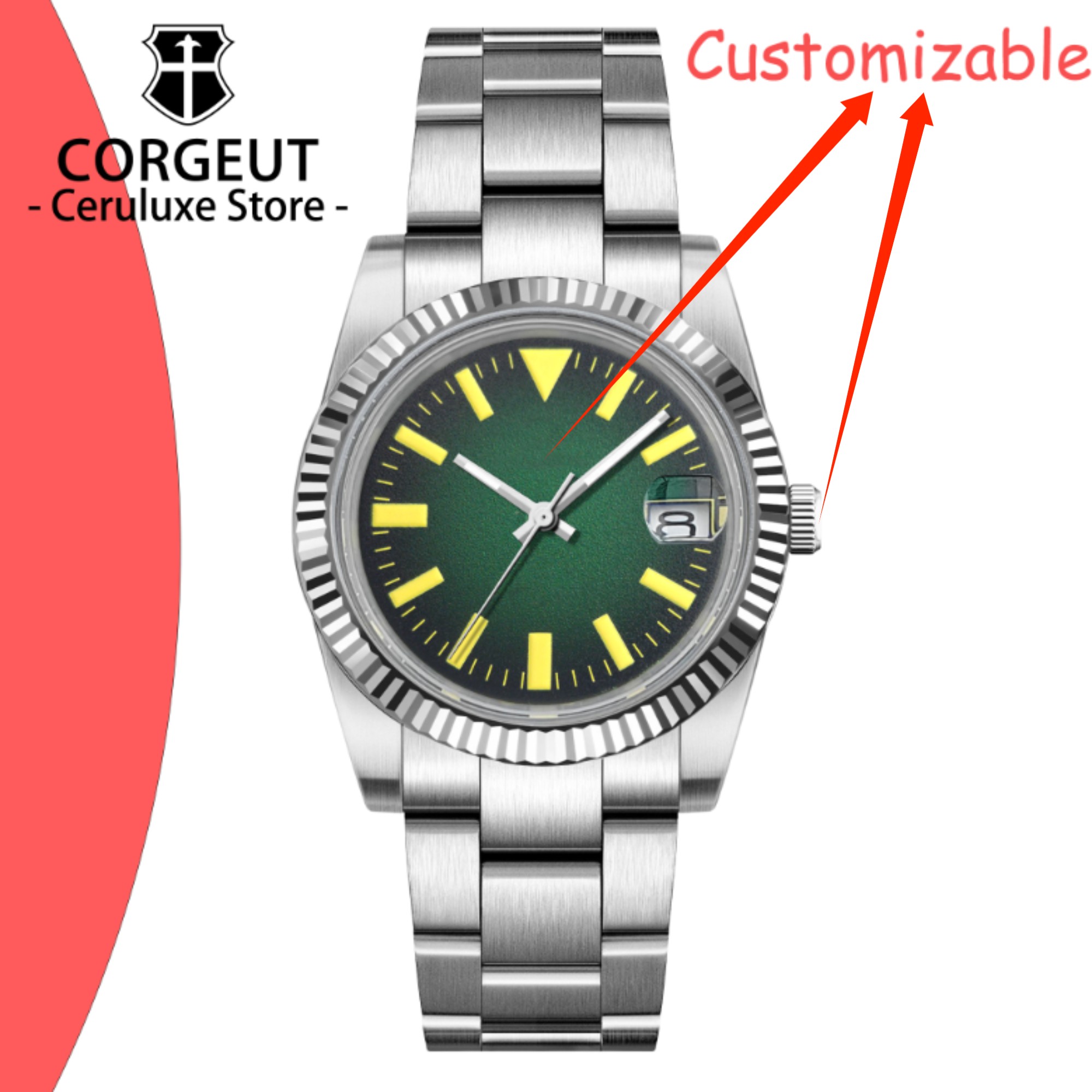 Custom Logo 36/39mm New NH35 A - Men'S Accessories Watches ulasan dan harga