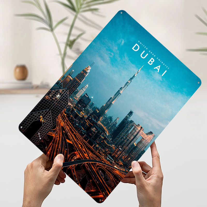 Dubai City Metal Poster Wall A - Men Accessories In Dubai ulasan dan harga