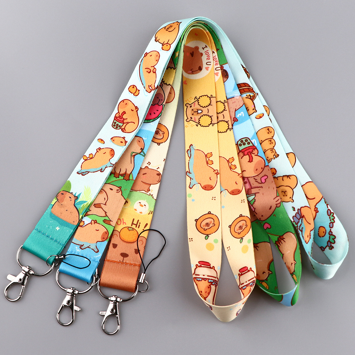 Cute Capybara Lanyards for Key - Men'S Accessories Holder ulasan dan harga