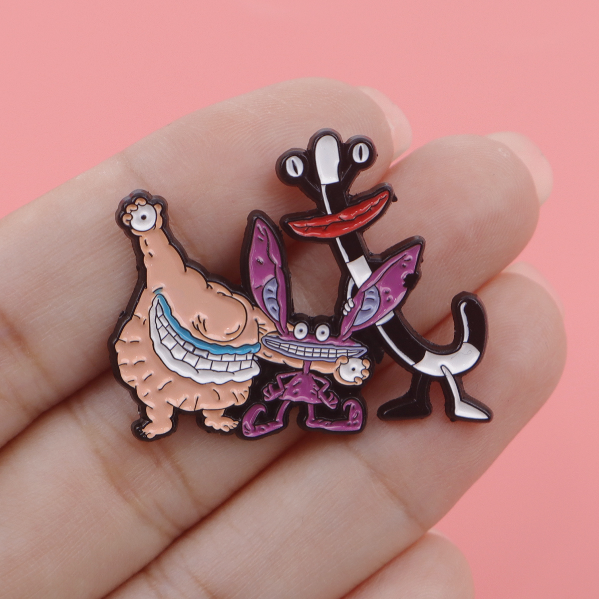 Cartoon Monster Enamel Pin Bad - Men Accessories Brooch ulasan dan harga
