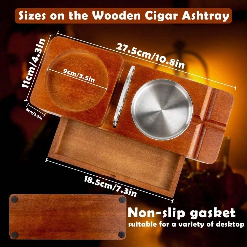 Cigar Ashtray Coaster Whiskey  - Men Accessories Drawer ulasan dan harga