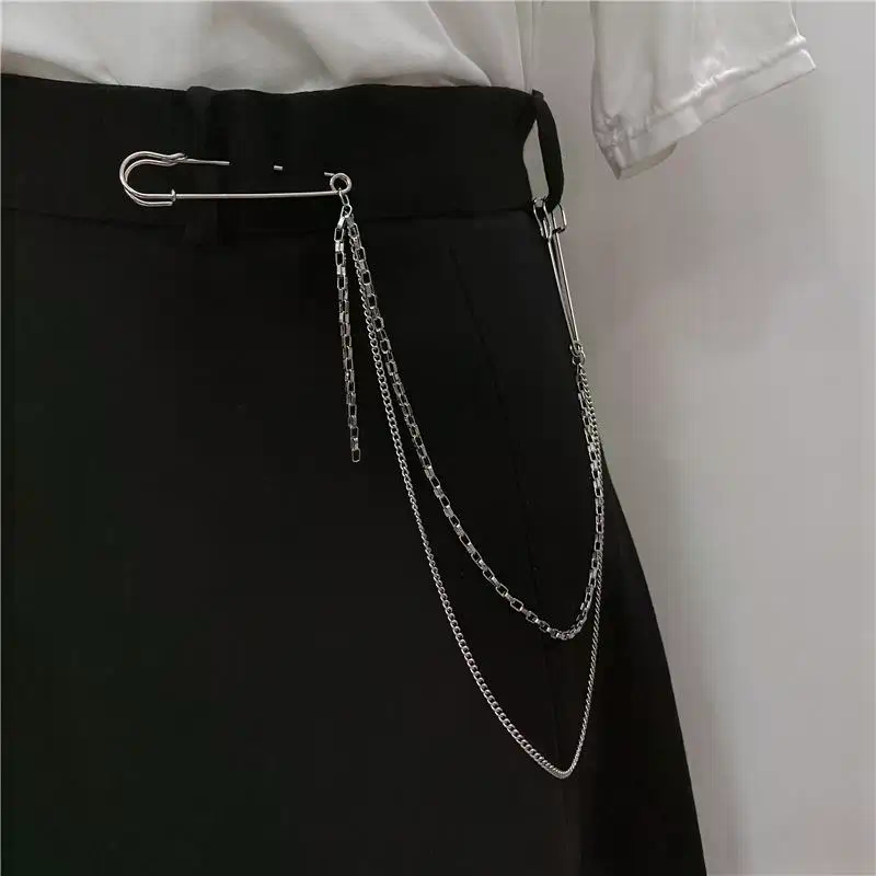 New Punk Double Layered Pants  - Men Accessories Brooch ulasan dan harga