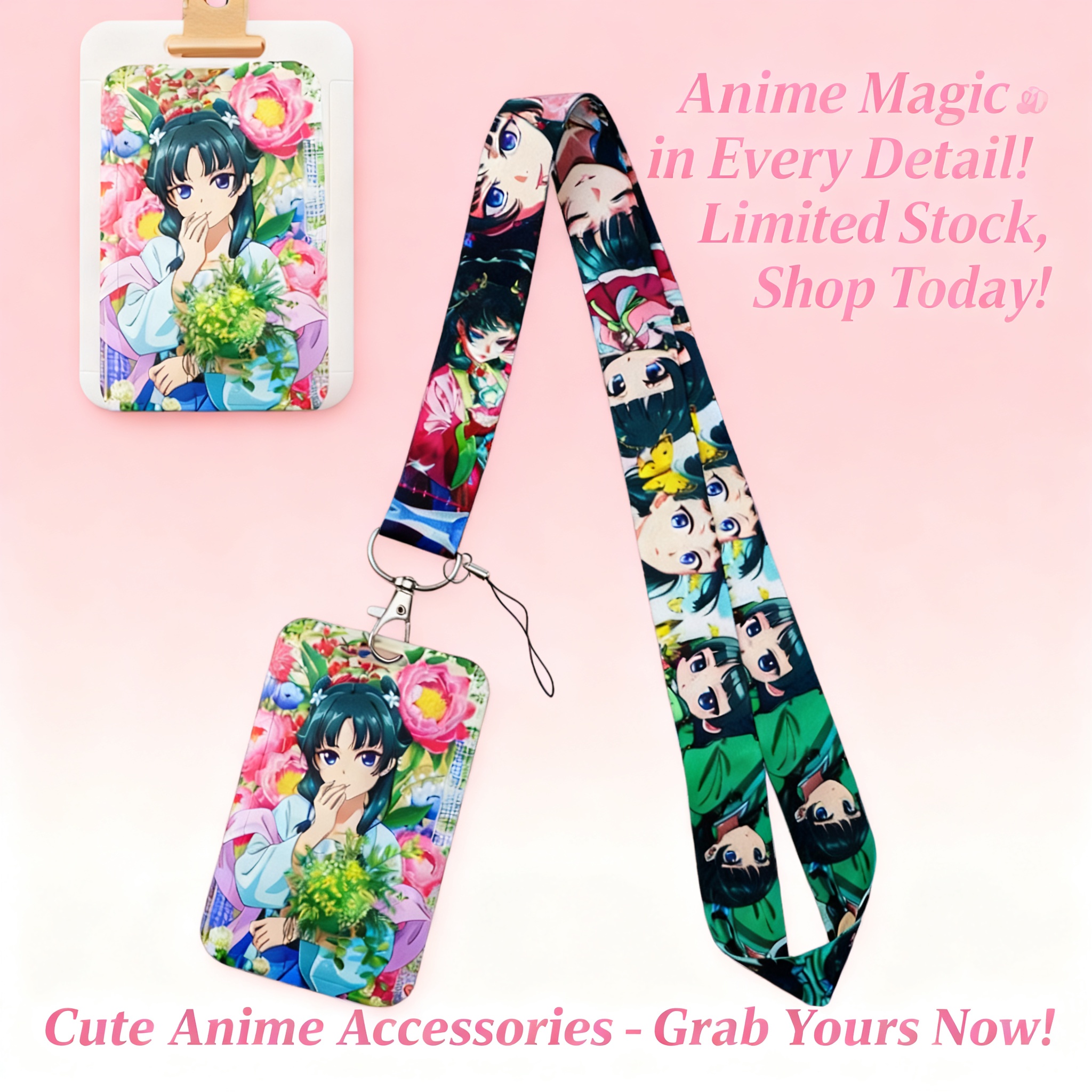 Cute Anime Girl Lanyard Neck S - Men'S Accessories Holder ulasan dan harga