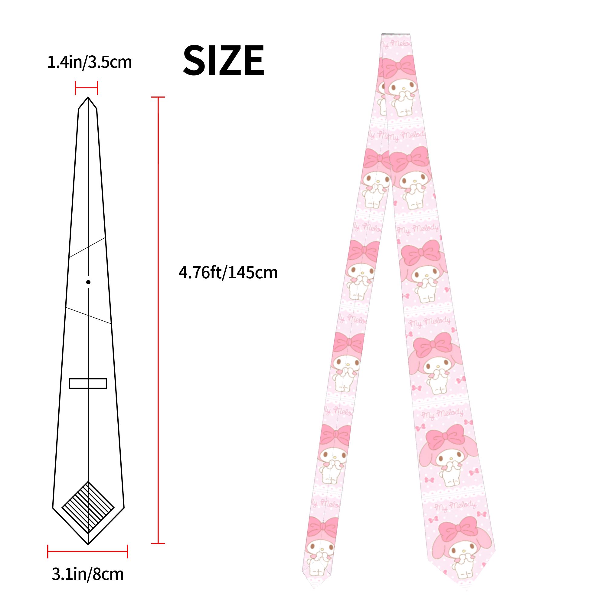 Kawaii My Melody  Neckties Uni - Men Accessories Aesthetic ulasan dan harga