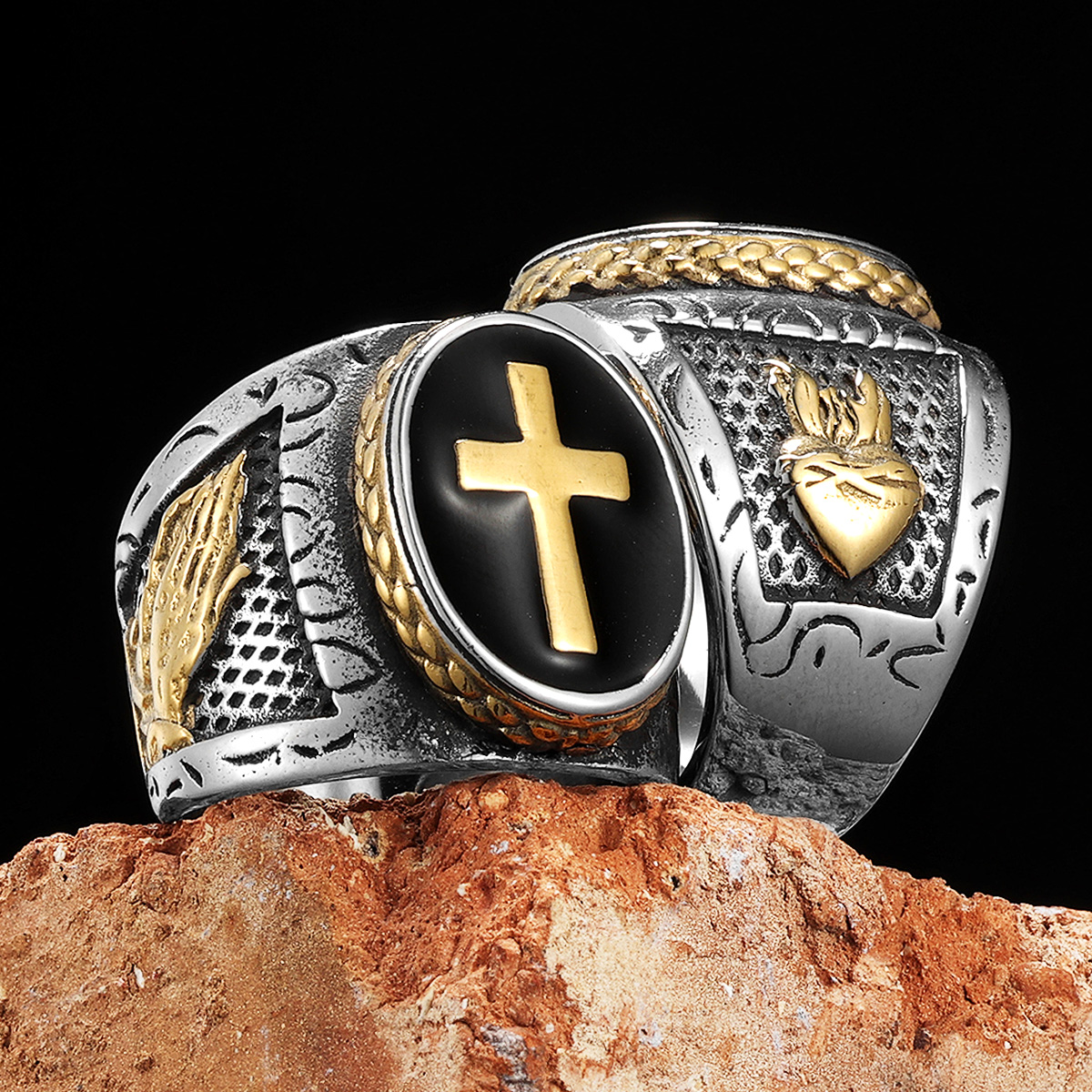 Praying Hands Cross Jesus Hear - Men'S Accessories Hand Bands ulasan dan harga