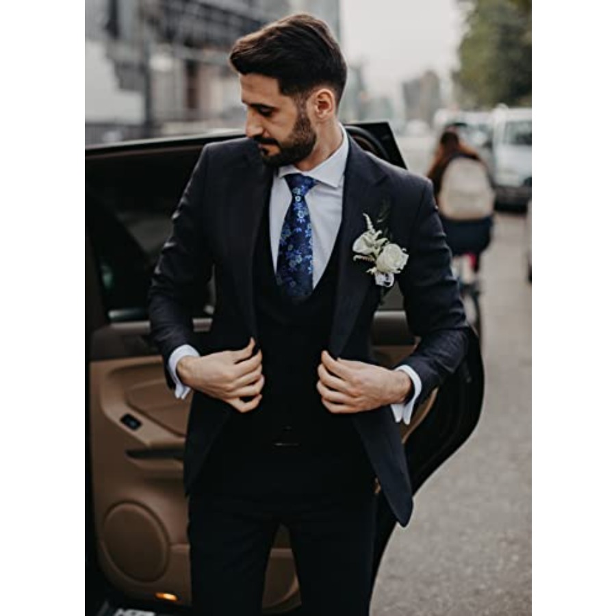 Men Floral Ties Woven Classic  - Neck Tie Set Box ulasan dan harga